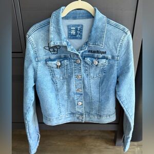 Mr. Tempo Light Blue Denim Jacket with Embroidery